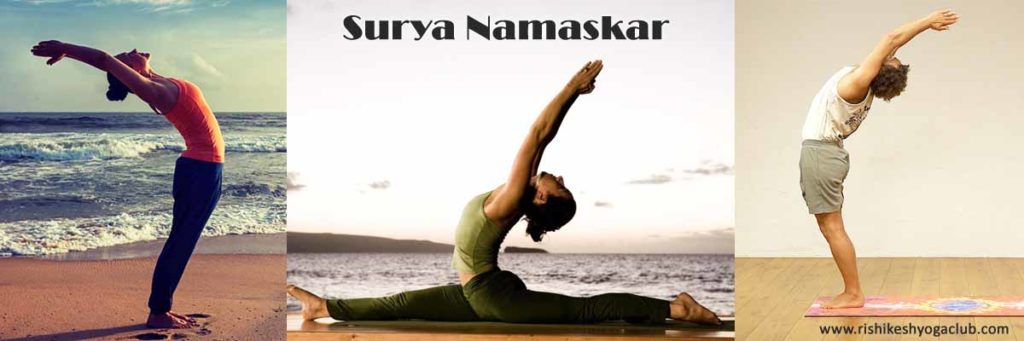 Surya namaskar A sun salutation yoga asanas sequence set vector  illustration 2423582 Vector Art at Vecteezy
