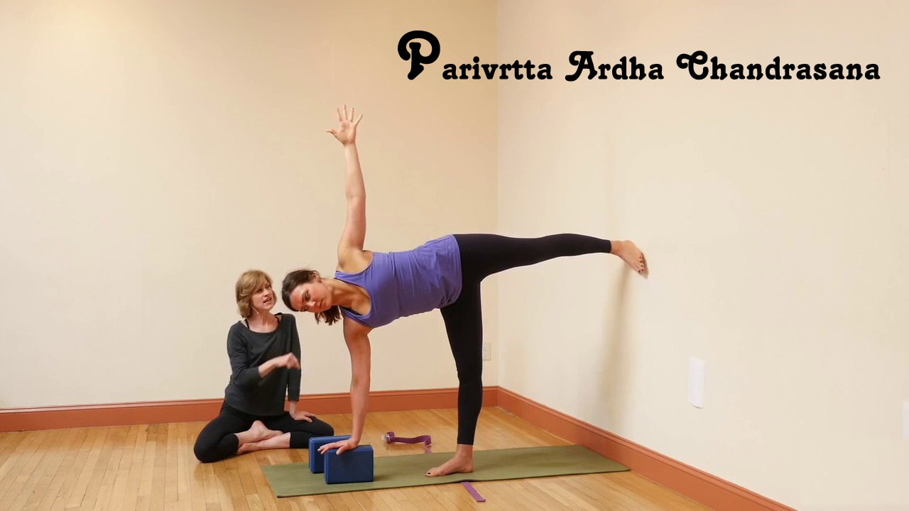 Baddha Parivrtta Ardha Chandrasana / Bound Revolved Half Moon Pose – Inner  Strength! – Yoga365Days